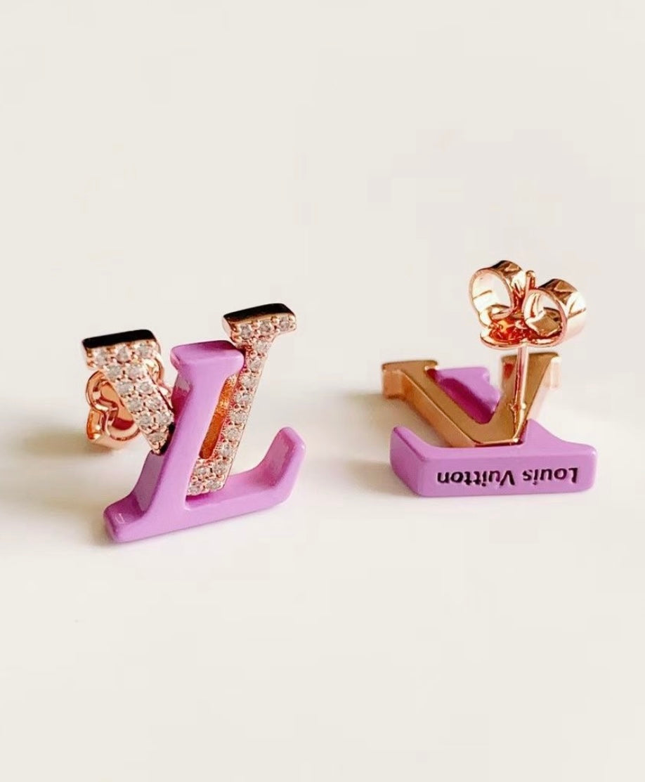 Pre-Order! LV colored stud earrings