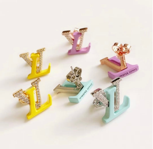 Pre-Order! LV colored stud earrings