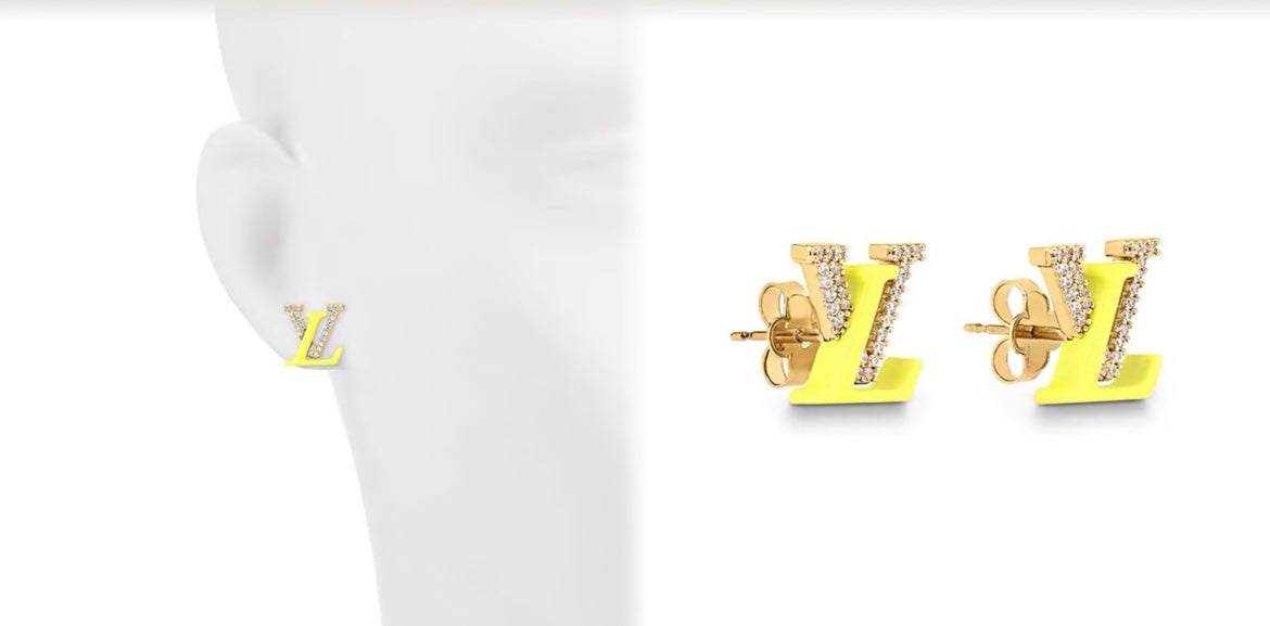 Pre-Order! LV colored stud earrings