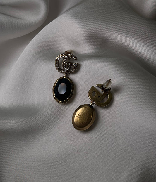 GG black & Gold Earrings