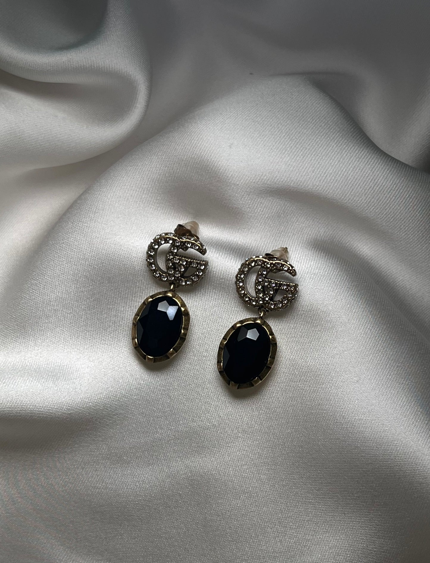 GG black & Gold Earrings