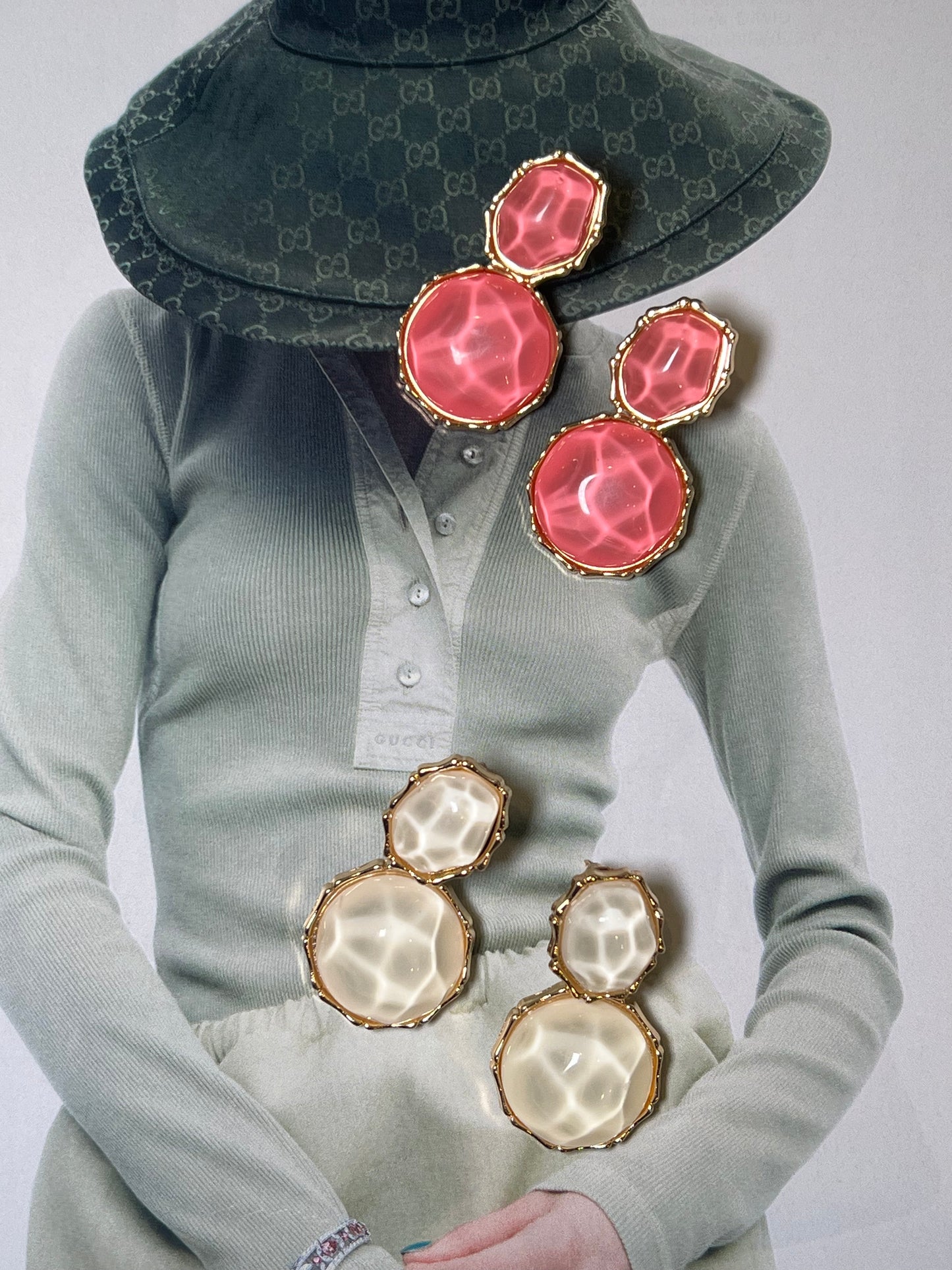 Acrylic water drop earrings