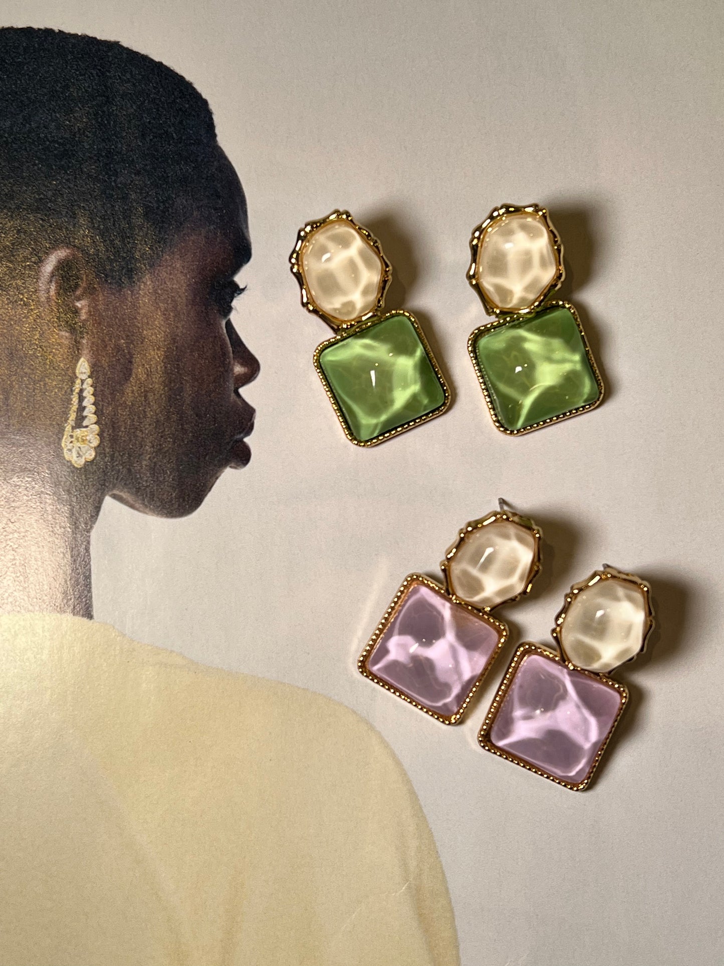 Water ripple earrings